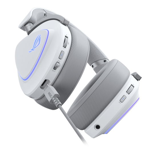 ASUS ROG Delta II Moonlight White Edition Tri-Mode Wireless Gaming Headset in White